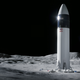 Ilustración de una futura misión Artemis tripulada utilizando el módulo de aterrizaje lunar de SpaceX